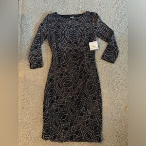 Anne Klein rose gold ruched dress